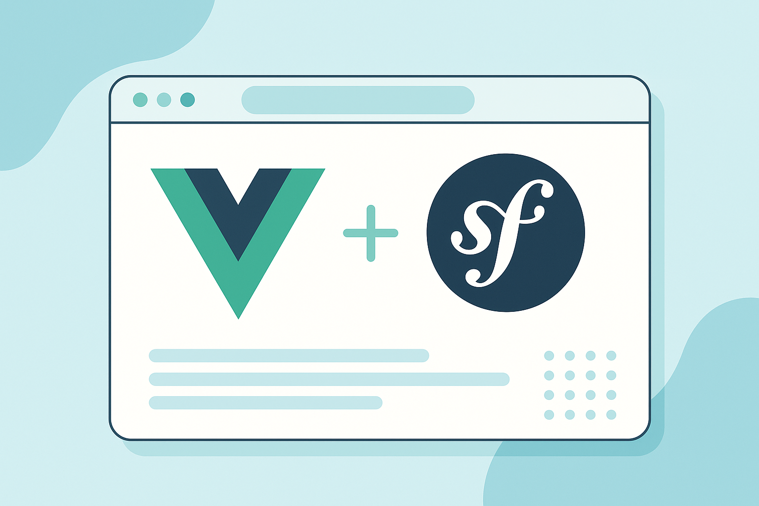 Illustration du front-end moderne en Vue.js