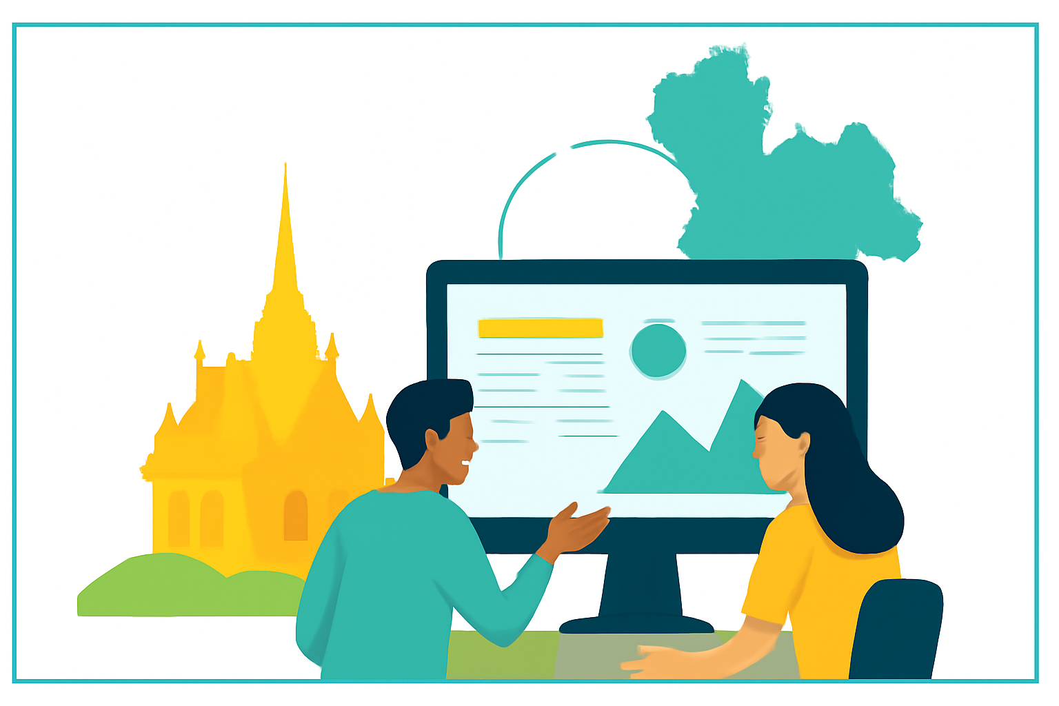Illustration création site Thaïlande