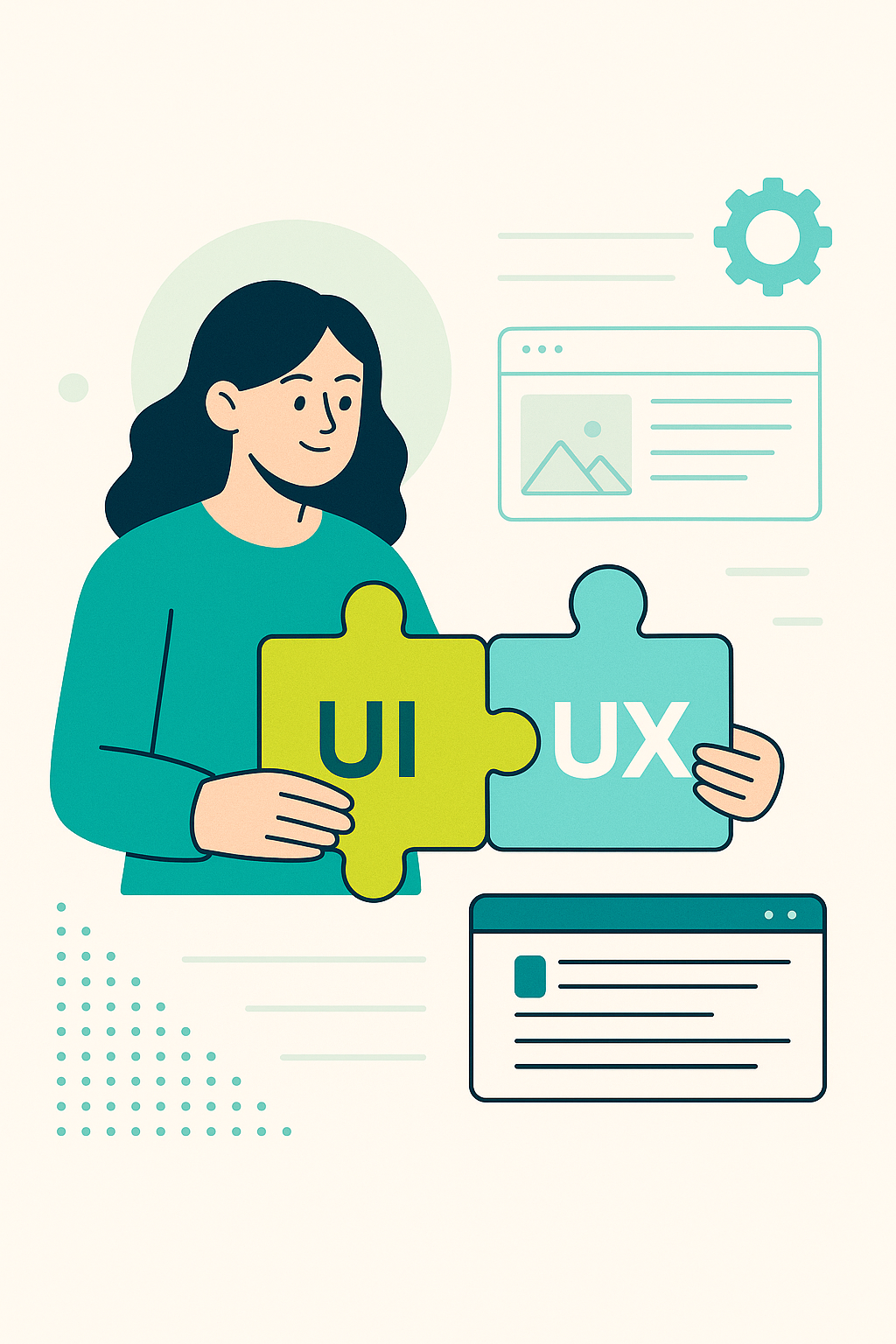 Illustration fusion UI/UX