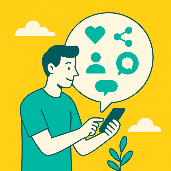Illustration médias sociaux