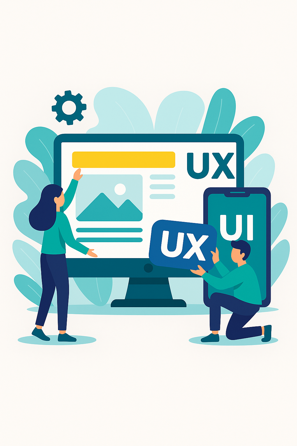 Illustration résumé UI UX