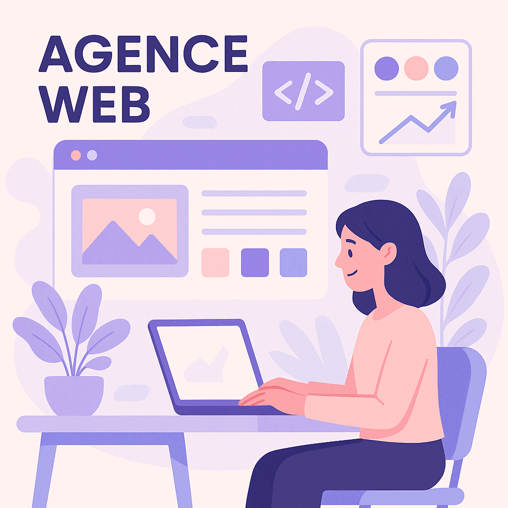 Illustration pastel : création de site internet