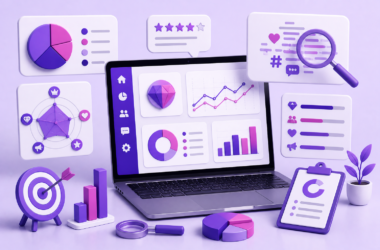 Tableau de bord d'analyse de marque avec graphiques et statistiques