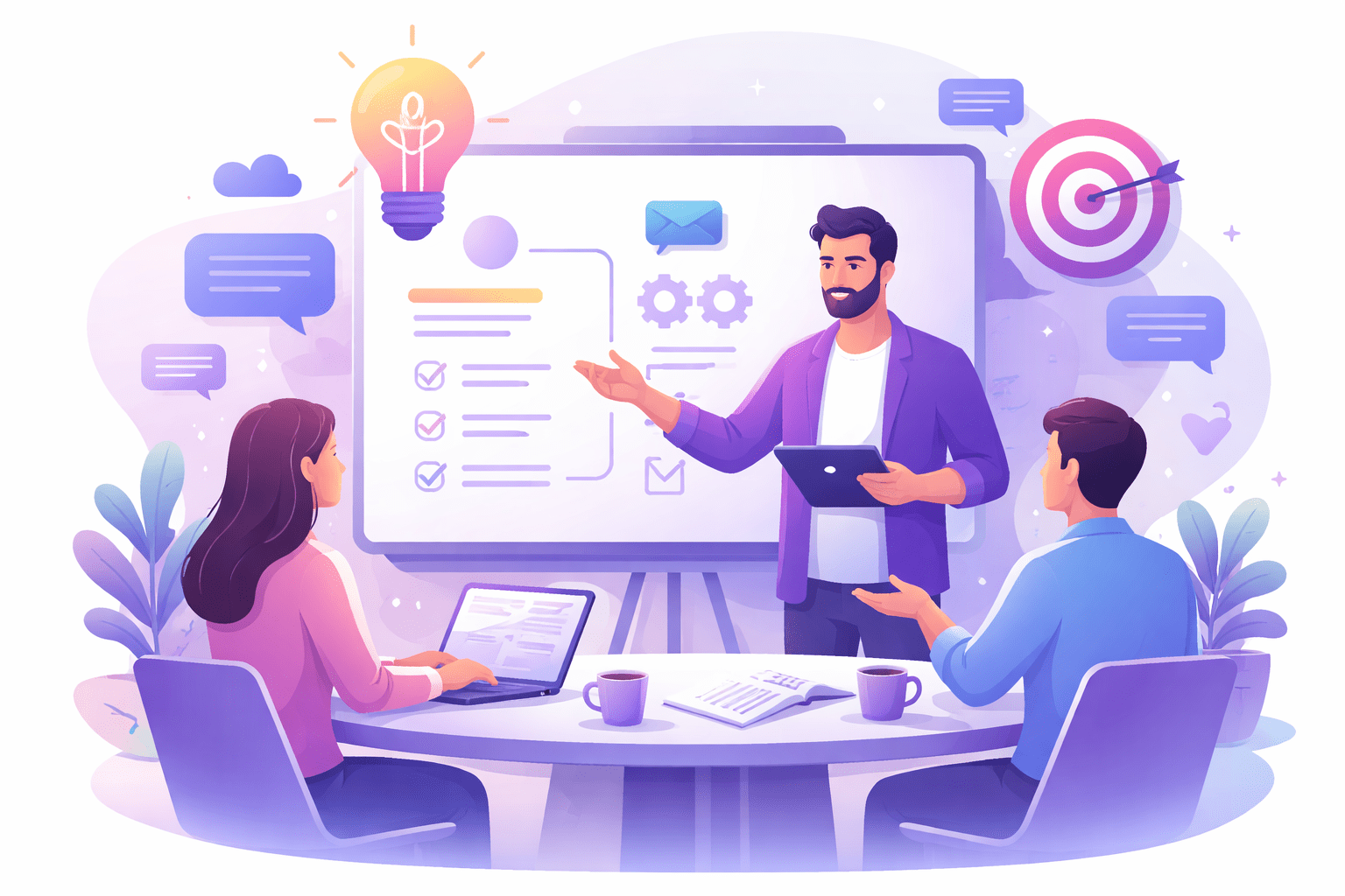 Illustration coaching digital pastel