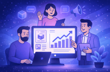 Image présentant les différents métiers proposés par IWA dans le domaine de la création de site internet.