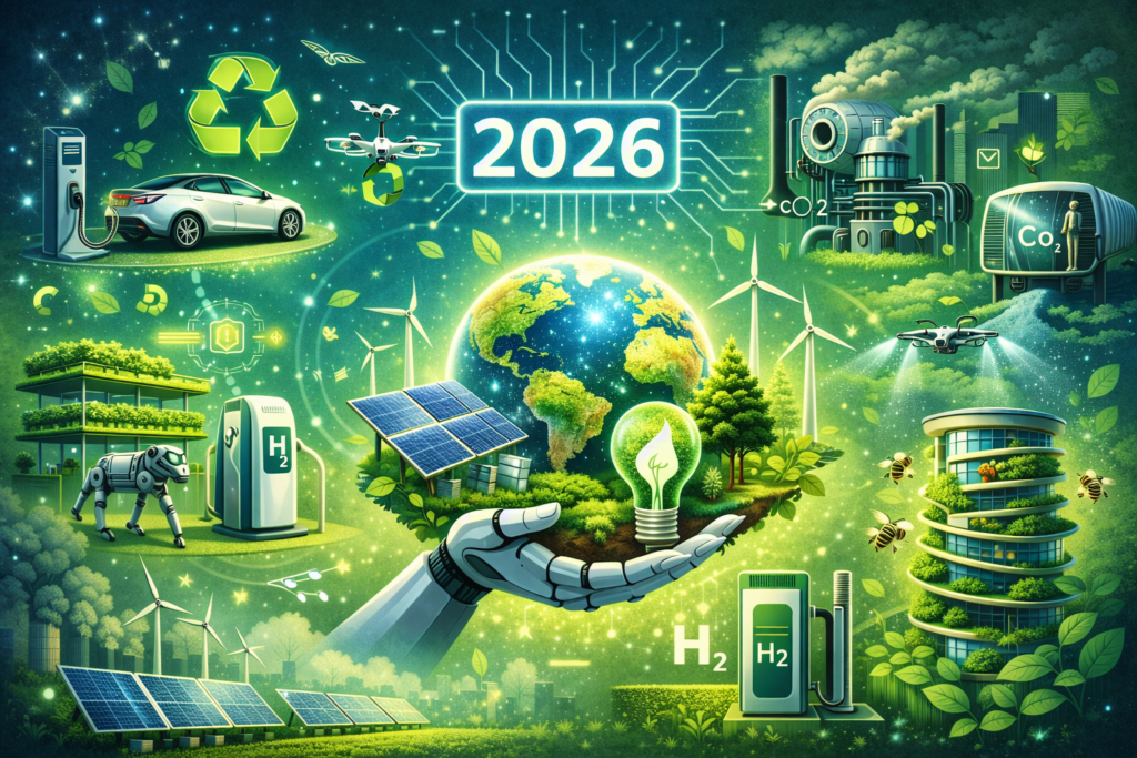 Illustration des solutions environnementales prévues pour l'année 2026.